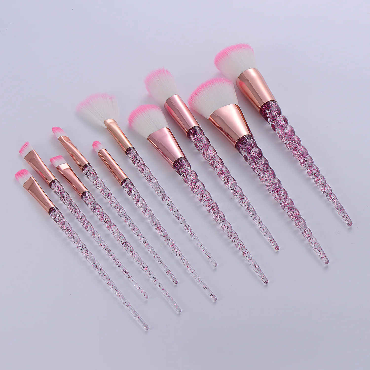 10Pcs/Set Crystal Makeup Brushes Set Cosmetic Powder Blush Foundation Eyeshadow Brush Diamond Beauty Make Up Tools Kits | Красота и