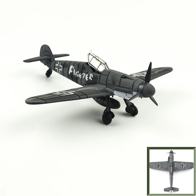 6 цветов 1/48 4d сборная военная модель игрушки строительные наборы Самолет BF-109 истребитель литье под давлением военный самолет II