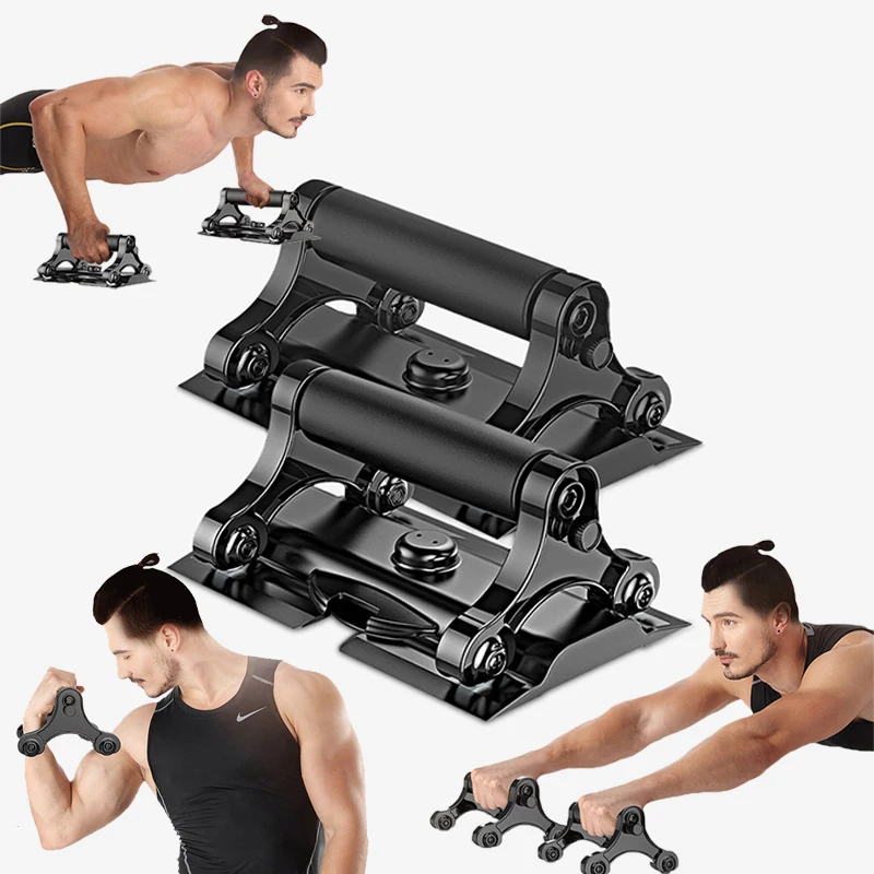 

3 In 1 Push Up Board Bracket Ab Roller Arm Muscles Training Gym Fitness Body Building Equipment -40