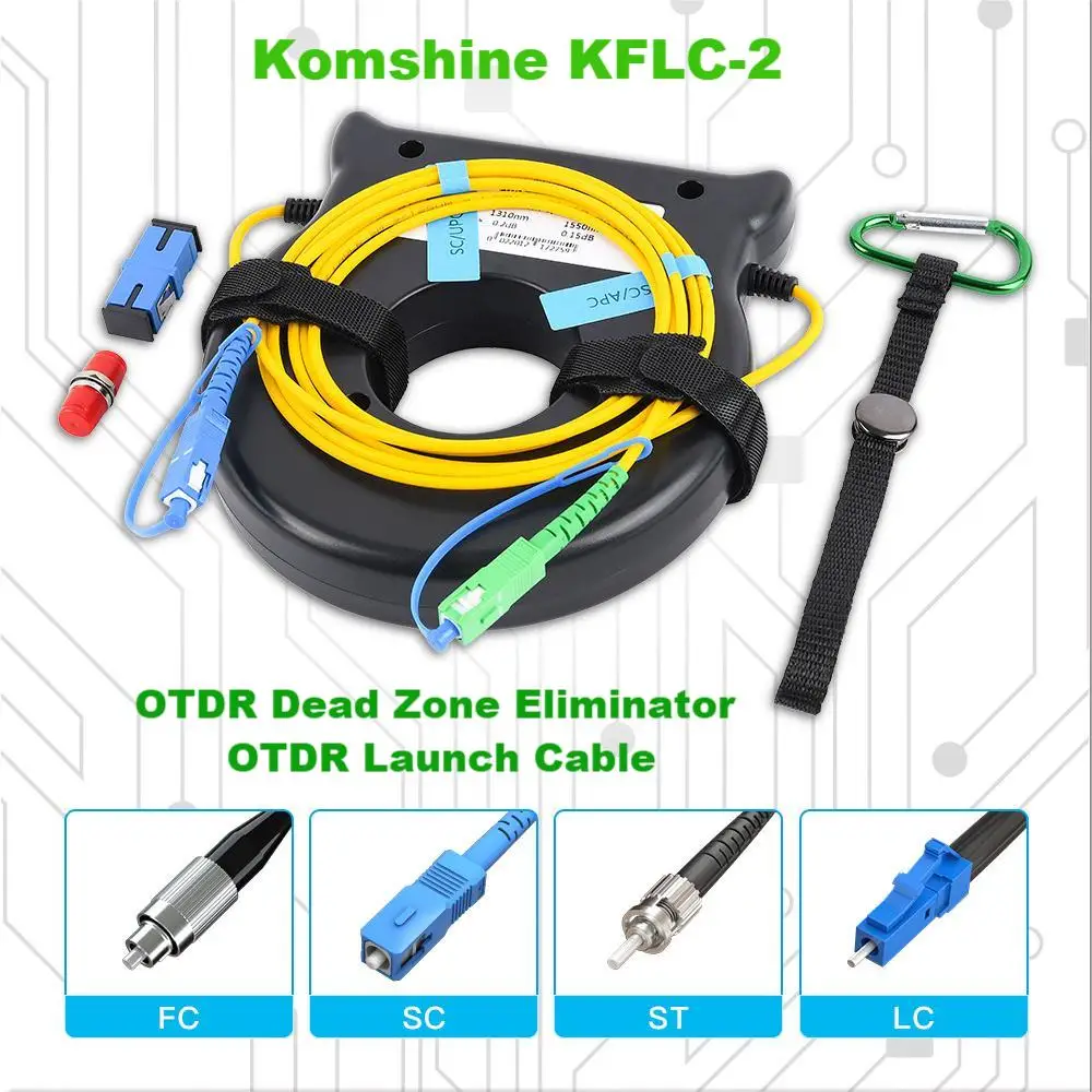 

Original KomShine KFLC-2 OTDR Dead Zone Eliminator Single Mode G652D G657A1/A2 OS2 9/125um SC/APC SC/UPC Launch Cable Fiber Ring