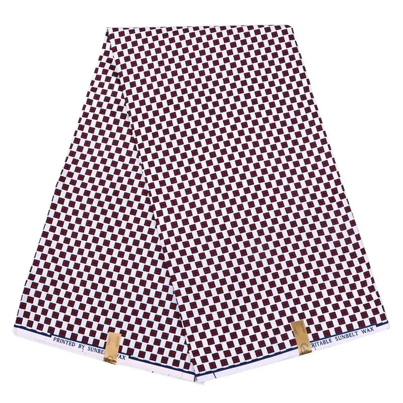 

Ткань женская, из полиэстера, с вощеным принтом, 6 ярдов