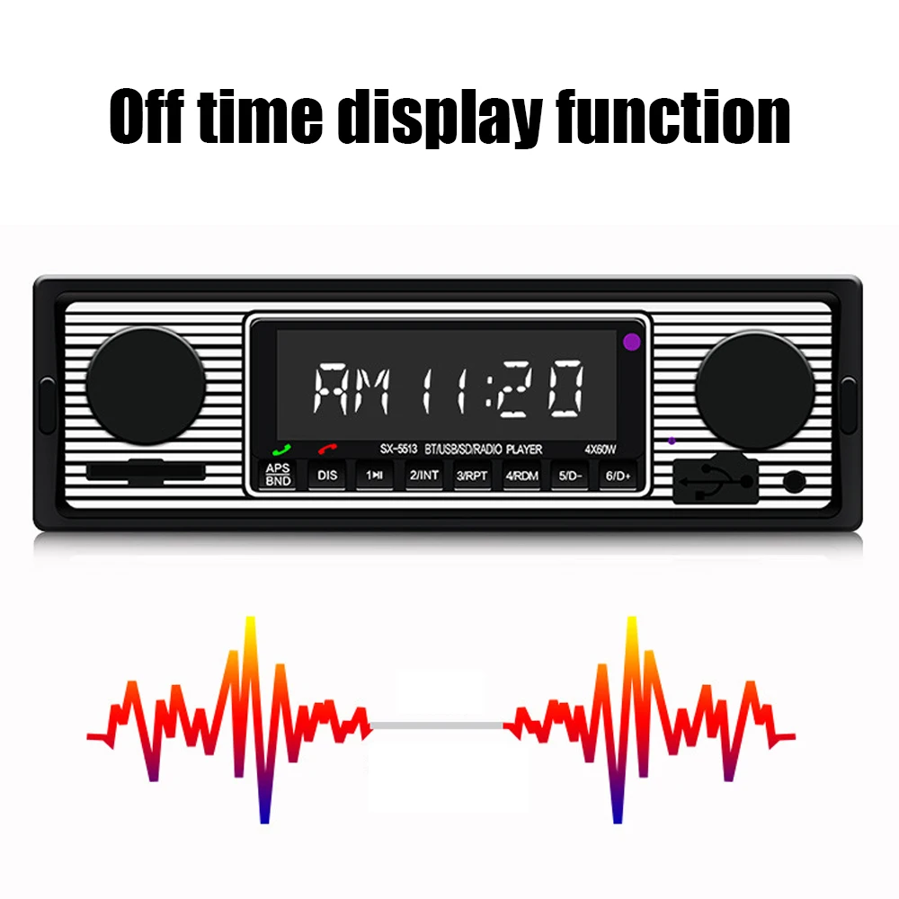 Bt винтажный радиоприёмник MP3 плеер Стерео USB AUX классический автомобильный аудио U