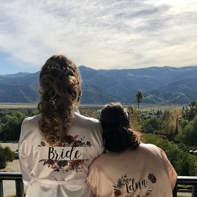 Халаты для подружек невесты халат индивидуальный халаты свадебной вечеринки