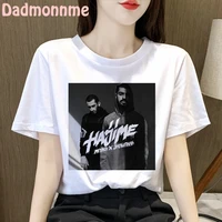 hajime miyagi hip hop band print clothing women t shirt aesthetics graphic white short sleeve polyester womens t shirt female