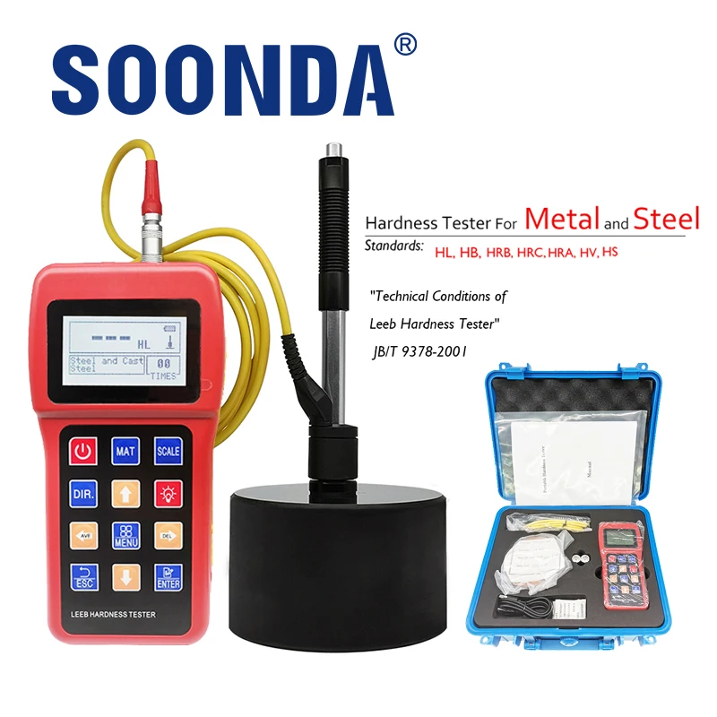 

New Upgrade Leeb Metal Hardness Tester For Metal Stainless Steel Alloy Copper Hardness Measuring Meter Hardness HRC HL HB HV HS