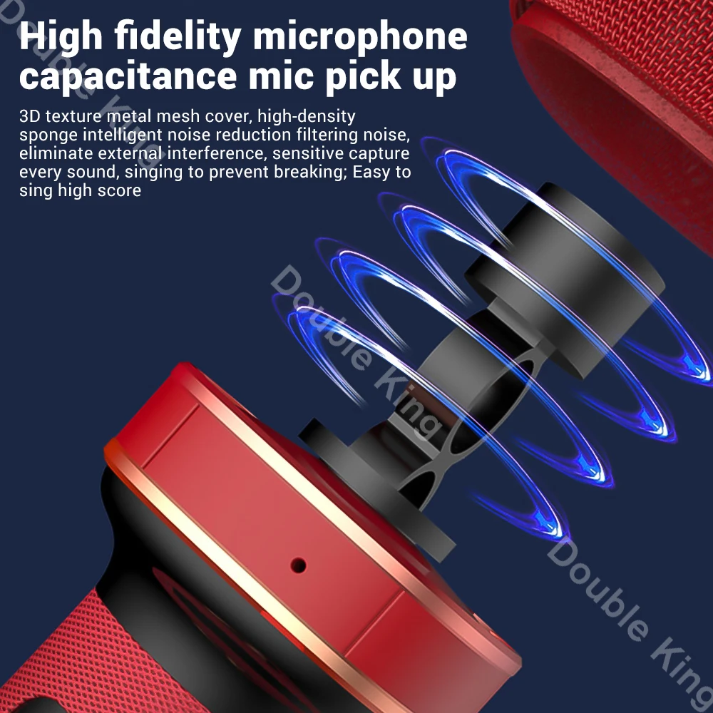 Оригинальный Bluetooth микрофон ручной для караоке высококачественный Магнитный