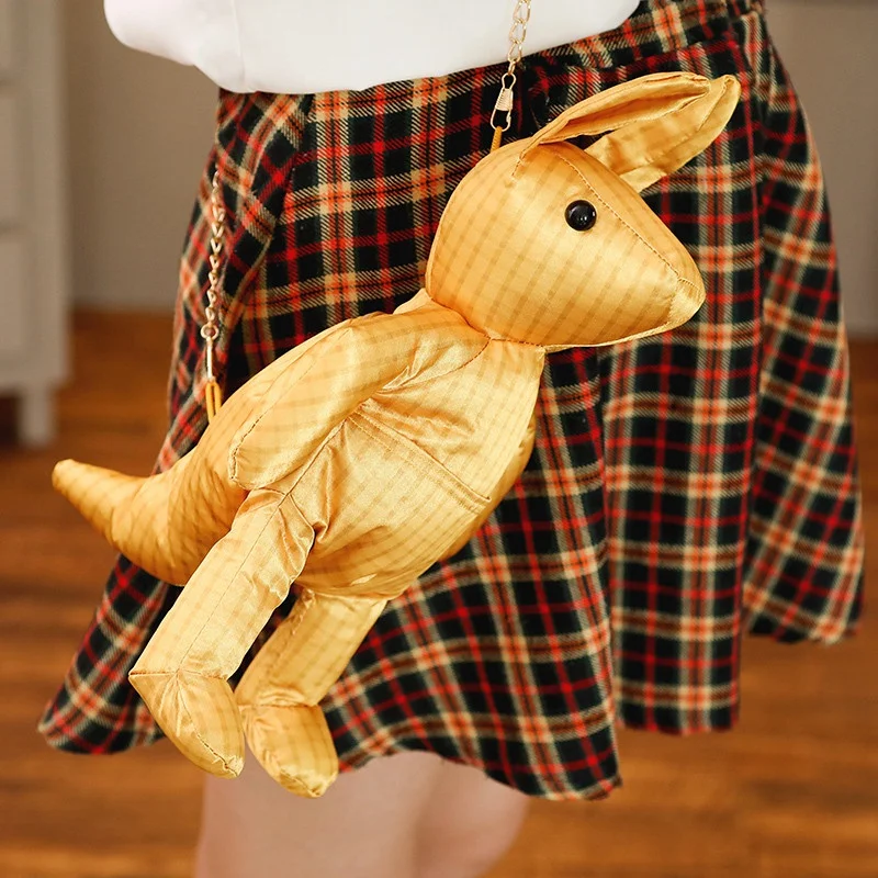 

Lovely Cute Plush Kangaroo Backpack Shoulder Crossbody Bag Toy Stuffed Doll Coin Purse Cosmetic Bag Kid Children Christmas Gift
