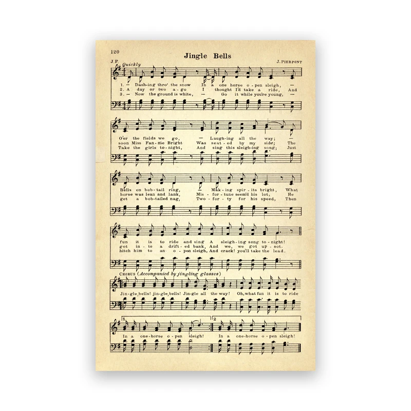 

Рождественские песни, печать на холсте