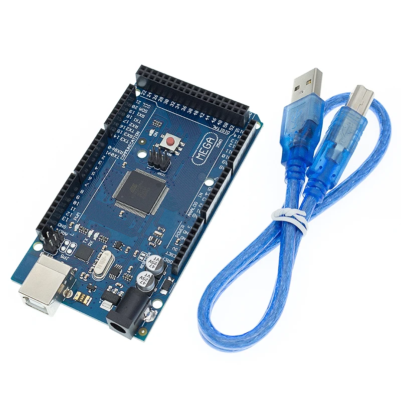 10 шт. Мега 2560 R3 Mega2560 REV3 ATmega2560 16AU ATMEGA16U2 MU доска + штук в наборе USB кабель совместим