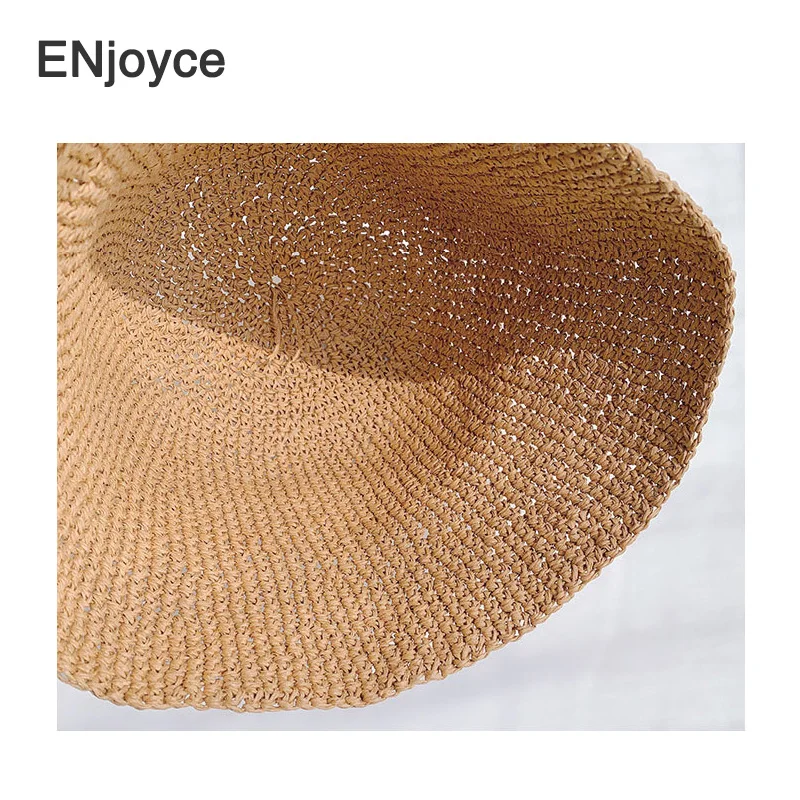 Женские и мужские соломенные шапки ENjoyce складывающаяся Панама в рыбацком стиле