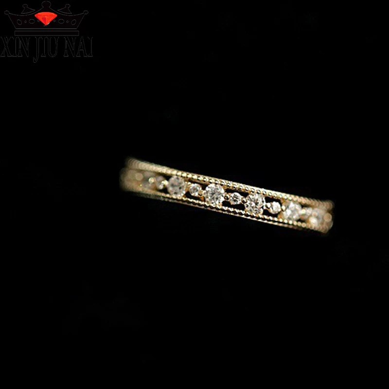 Золотой Серебряный Модный 18К золото принцессы кольцо с бриллиантом для вставки