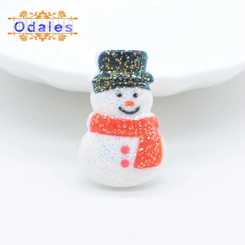 30 шт./лот новый милый снеговик блеск прорезиненный плоский мультфильм аппликация