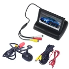 Складной автомобильный монитор помощи при парковке, цветной TFT-дисплей 4,3 дюйма, 12 В постоянного тока, автомобильные мониторы с камерой заднего вида для Renault Clio 2, 3, 4