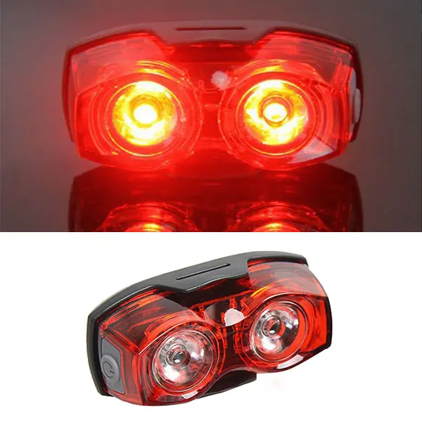 Новый Яркий велосипедный 2 светодиодный мигающий фонарь для безопасности