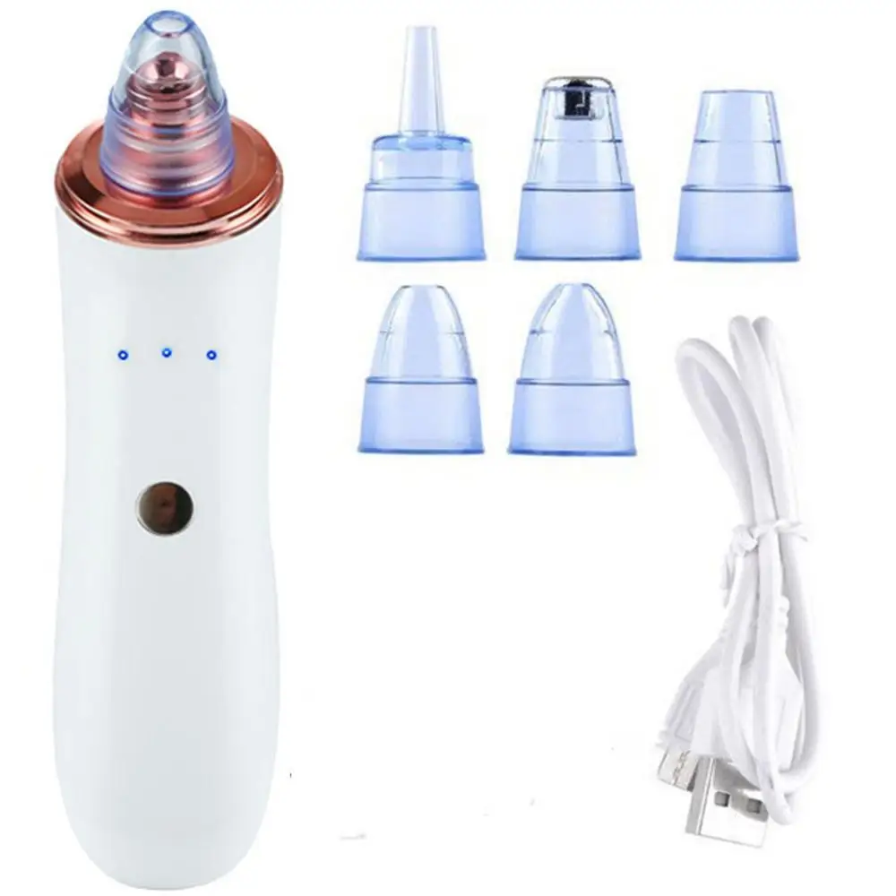 

Portable USB Rechargeable Pores Vacuum Electric Face Pore Cleaner Blackhead Remover Acne Suction Facial Cleaning Tool Face Care