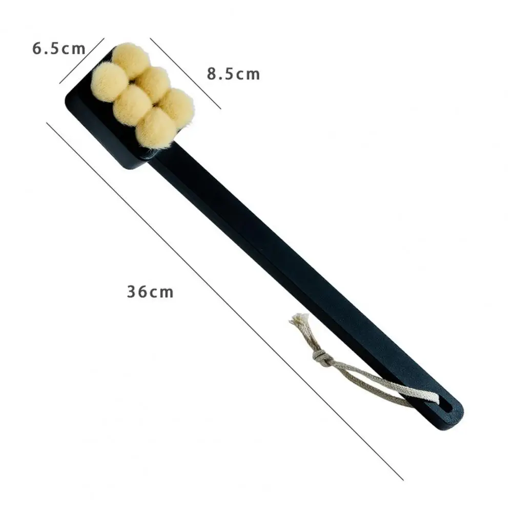 

New Bathing Brush Ergonomically Grip Long Handle ABS Plastic Softer Bristles Back Scrubber Adult Back Scrubbing Mud Bath Brush