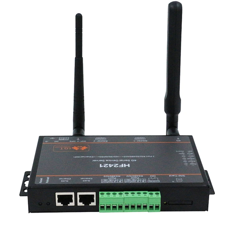 HF2421 4g DTU industrial grade 3G 4G router serial server Double port RS232 RS422 RS485 to Ethernet modbus HF-2421 | Безопасность и
