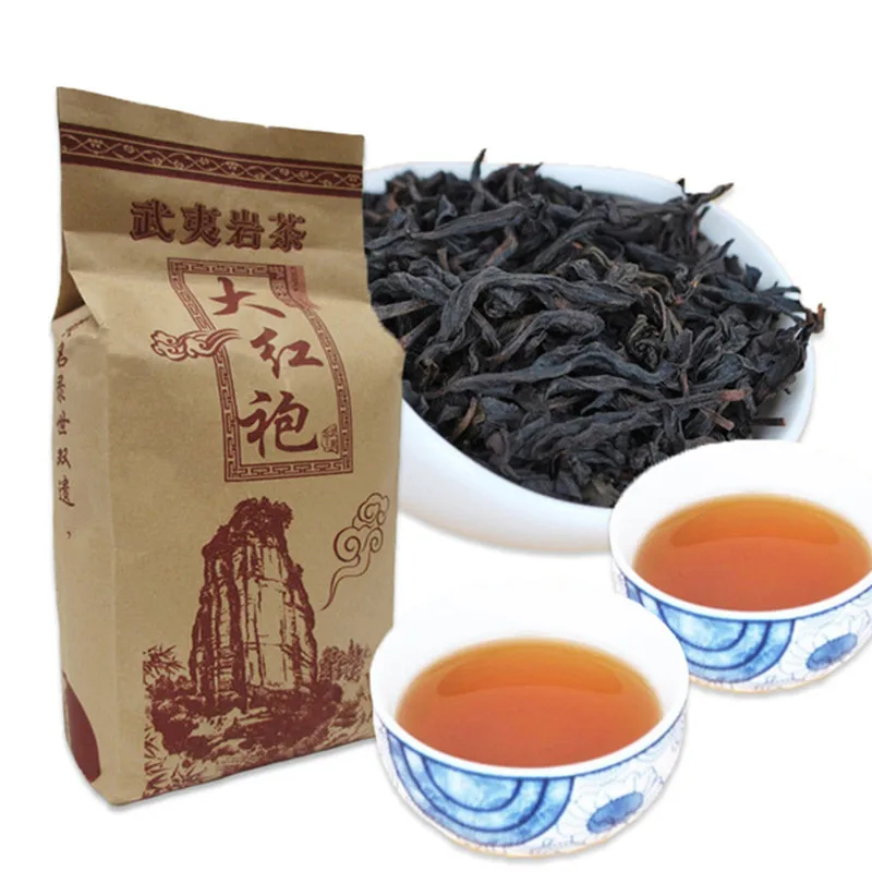 

250 г, черный чай, китайский Большой красный халат, чай олун, оригинальный красный чай Wuyi для ухода за здоровьем, вакуумная упаковка, пакет из к...