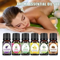 6pcsset 100 natural pure essential oil kit 10ml lavender rose lemon lily jasmine sandalwood massage essential oil set