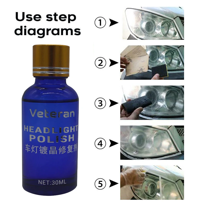 

Жидкое покрытие для автомобильных фар, 30 мл, гидрофобное покрытие, полировочное покрытие для стекла, набор инструментов для ремонта
