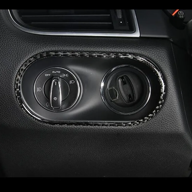 Декоративная рамка переключателя фар из углеродного волокна для Porsche Macan 2015 2018