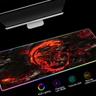 Красный дракон RGB большой игровой коврик для мыши RGB USB светодиодный геймер 900x400 мм клавиатура Коврик для мыши запирающийся край коврик для мыши для ПК компьютера ноутбука