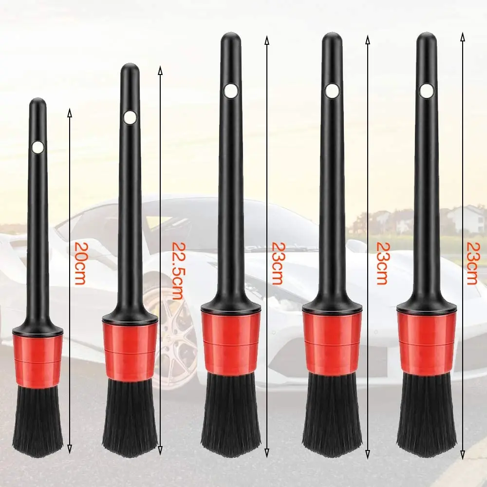 

Car Detailing Brushes Cleaning Brush Set for Cleaning Wheels Tire Interior Exterior Leather Air Vents
