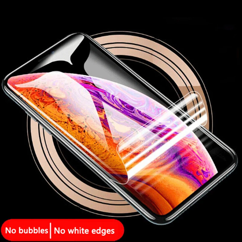 1 шт. 10D Гидрогелевая Защитная пленка для экрана Xs Max/Xr/Xs/X/6 6S 7 8 Plus|Защитные стёкла и