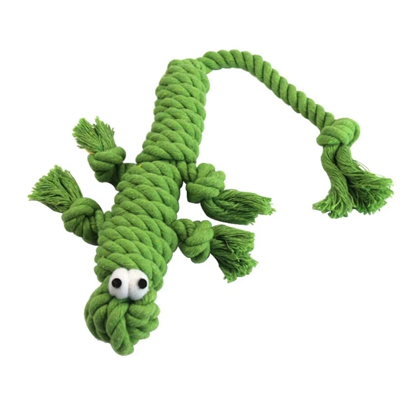 

Durable Crocodile Doll Tough Dog Clean Teeth Cotton Rope Chewing Toy Puppy Chew
