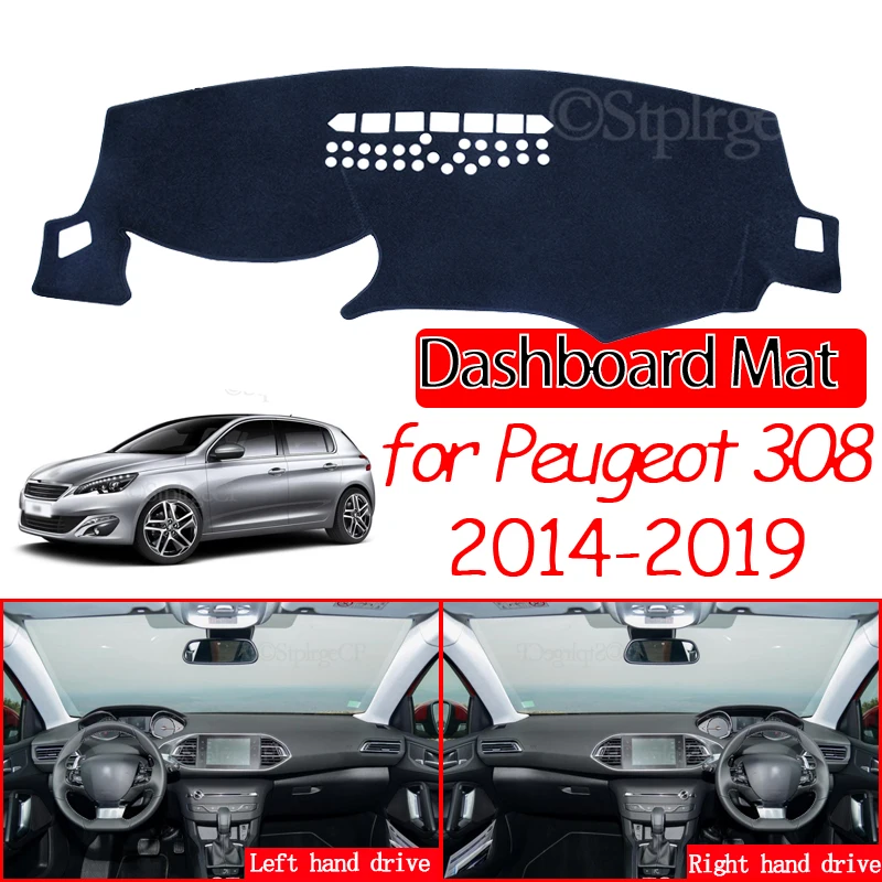 

Противоскользящий коврик для Peugeot 308 T9 2014 ~ 2019 308 308sw 308GTI, накладка на приборную панель, Солнцезащитный ковер, аксессуары для салона автомобиля...