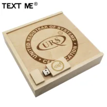 TEXT ME maple Wooden + box фотография Логотип 64 Гб usb флеш накопитель 4 ГБ 8 16 32