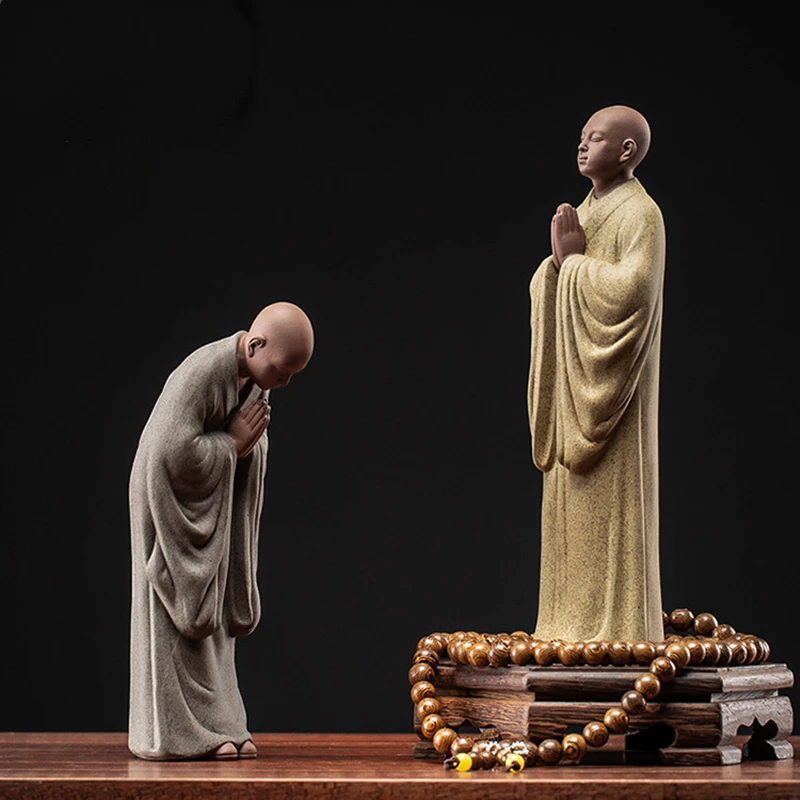 

Настольное украшение молитва и желаний дзен-монах статуя Будды домашняя декоративная садовая Статуэтка Миниатюры