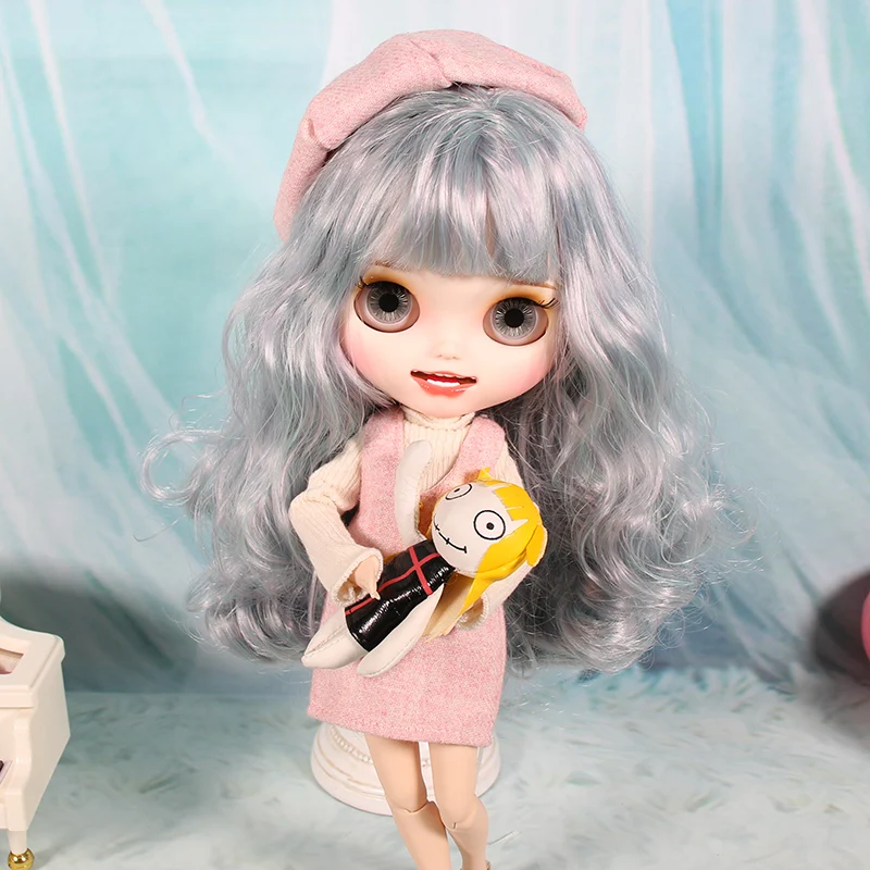 

ICY DBS Blyth doll with open mouth white skin sale with clothes and shoes customized matte face Joint body BL4006/1049