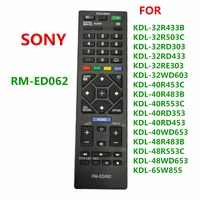 rm ed062 new remote control for sony rm ed062 lcd tv kdl 32r433b kdl 32r503c kdl 32rd303 kdl 32rd433 kdl 32re303 kdl 32wd603