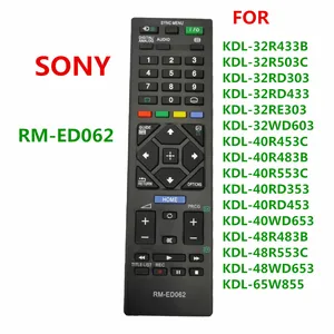rm ed062 new remote control for sony rm ed062 lcd tv kdl 32r433b kdl 32r503c kdl 32rd303 kdl 32rd433 kdl 32re303 kdl 32wd603 free global shipping