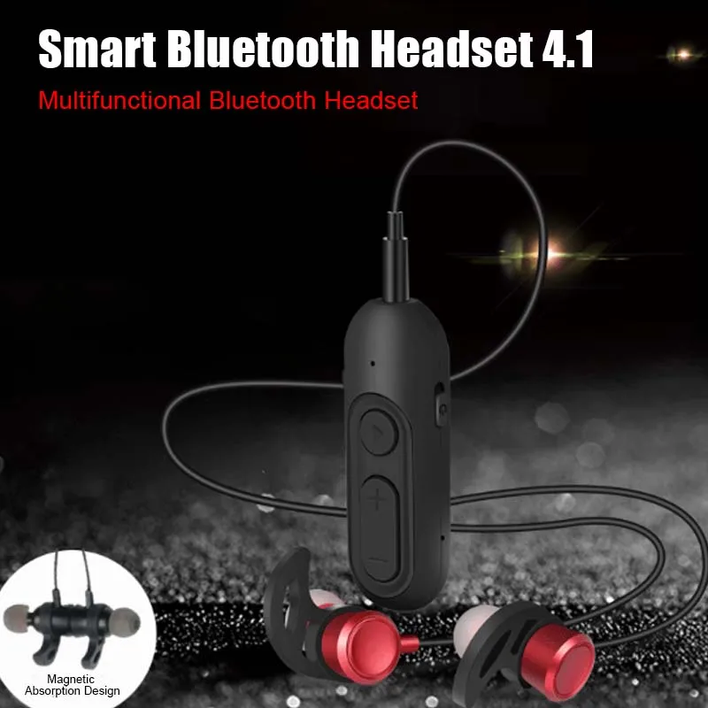 Нагрудный зажим Bluetooth гарнитура приемник спортивный Стерео Водонепроницаемый