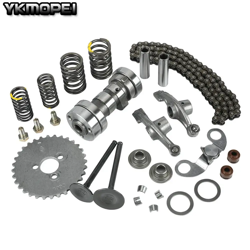 Motorcycle Cylinder Head Parts Camshaft Intake Exhaust Valve Springs Rocker Timing Chain For lifan 125cc Horizontal Engine | Автомобили и