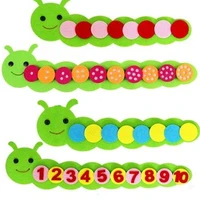montessori mathematical game color sorting caterpillar preschool kindergarten teaching aids educational early learning toys