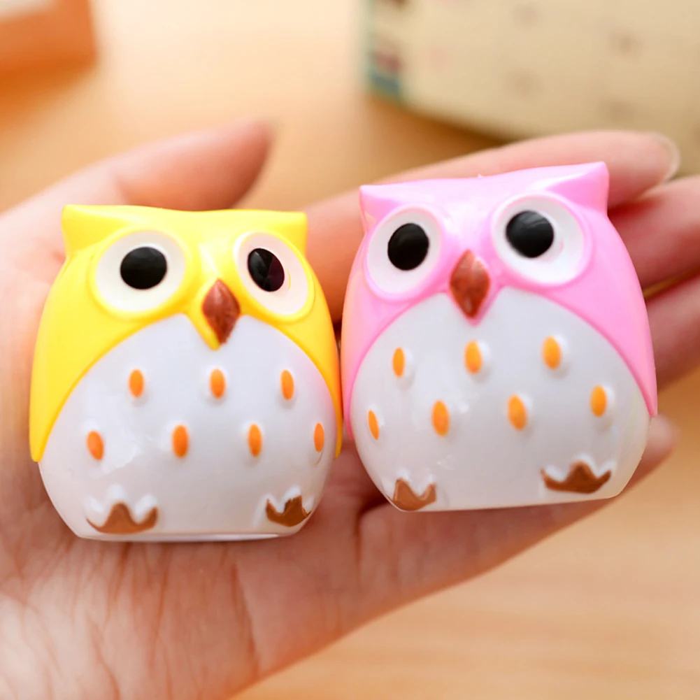 Милая мультяшная точилка для карандашей с животными и совами школьная фотолампа