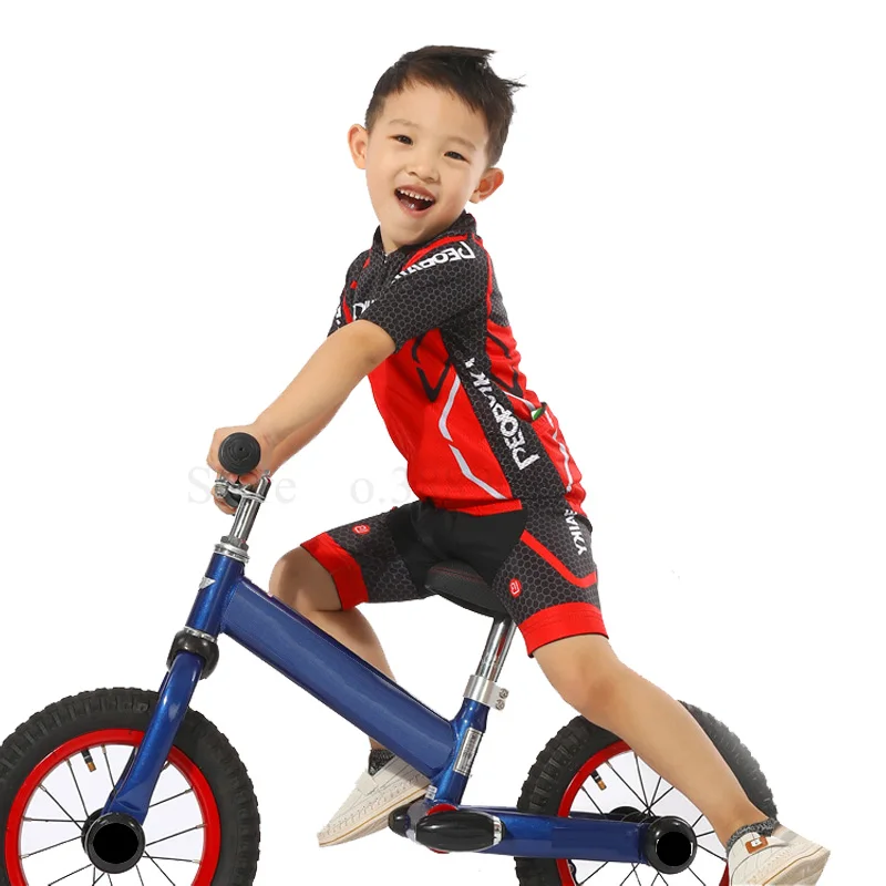 

Quick-Dry Summer Short Sleeve Kids Cycling Set Baby Sportswear Bicycle Clothing Children Bike Riding Suit Breathable