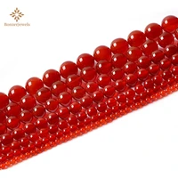 natural red agates stone beads round carnelian onyx loose beads for jewelry making diy bracelets necklace 15 4681012mm