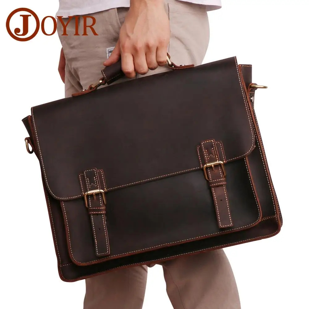 JOYIR Crazy Horse кожаный мужской портфель сумка для ноутбука деловая сумка натуральная кожа сумка через плечо Офисные Сумки для мужчин новинка