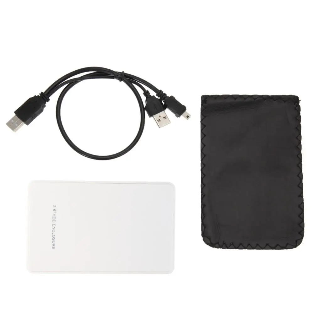 White 2,5 дюйма USB 2,0 Внешний HDD корпус 480 Мбит/с поддержка 3 ТБ алюминиевый HDD чехол для 2," SATA жесткий диск чехол - Цвет: White