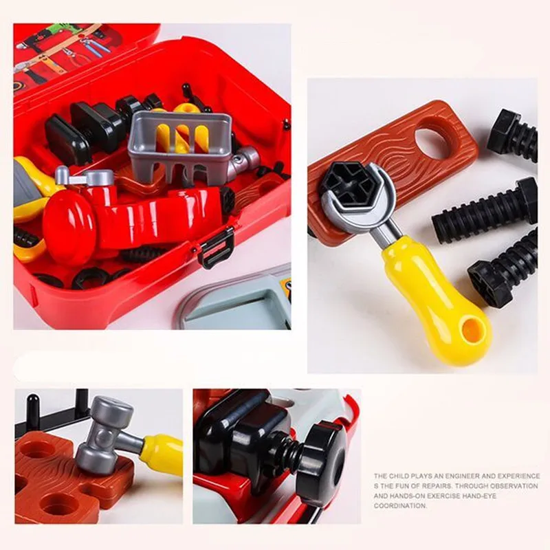 Buy Kids Toolbox Kit Pretend Play Simulation Repair Tools Toys Plastic Game Learning Engineering Tool Xmas Gifts For Boys on