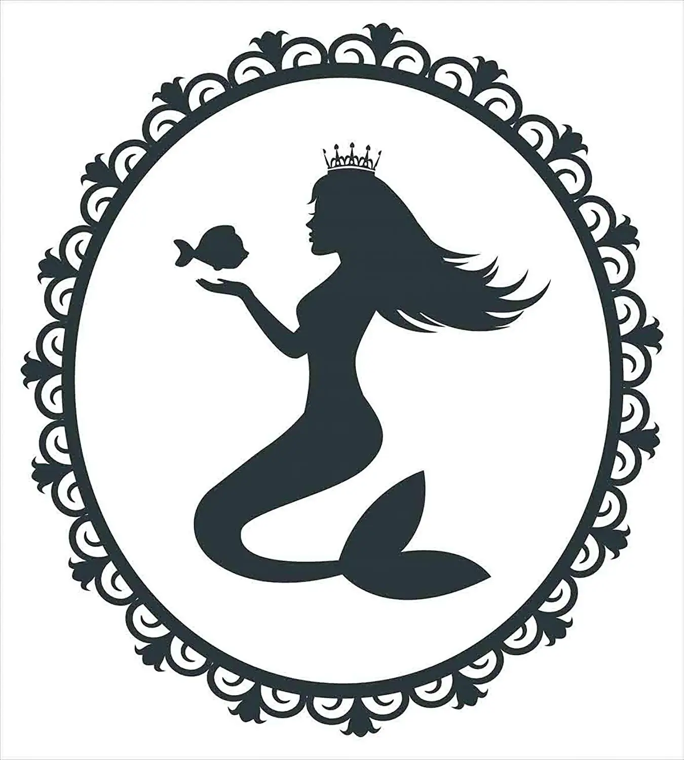 Комплект постельного белья русалки винтажный Графический комплект из 3