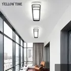 Современный светодиодный потолочный светильник, белая лампа с поверхностным креплением для гостиной, кухни, коридора, балкона, 220 В переменного тока