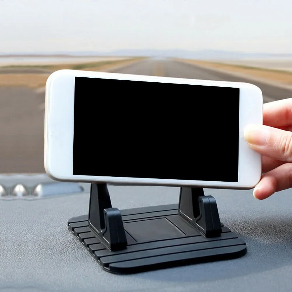 

1Pc Mobile Phone Holder Black Car Dashboard Non-Slip Rubber Mat Phone Holder Pad Stand Accessories Black 11*9*4cm
