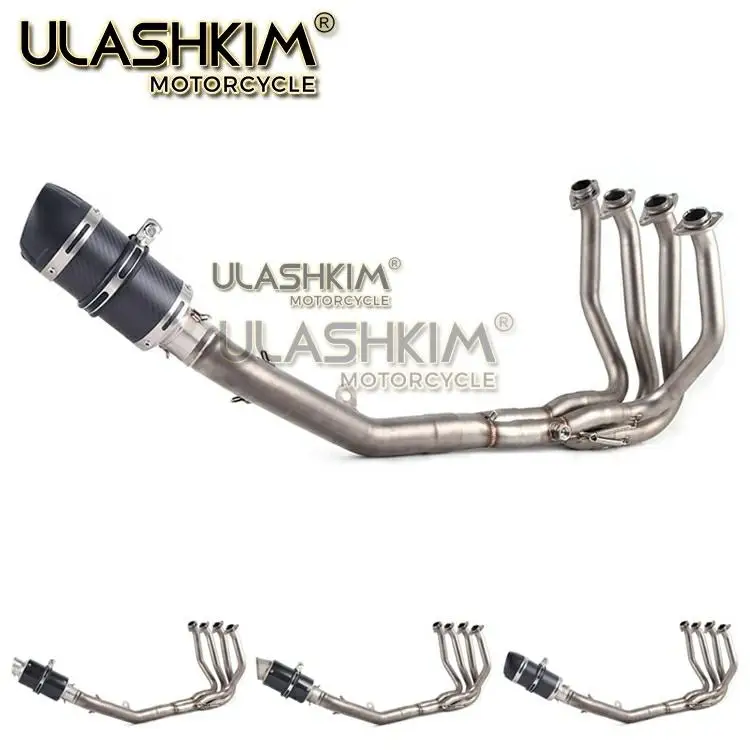 Полный цикл Системы глушитель Изменение среднего звена трубы слипоны для kawasaki Z800