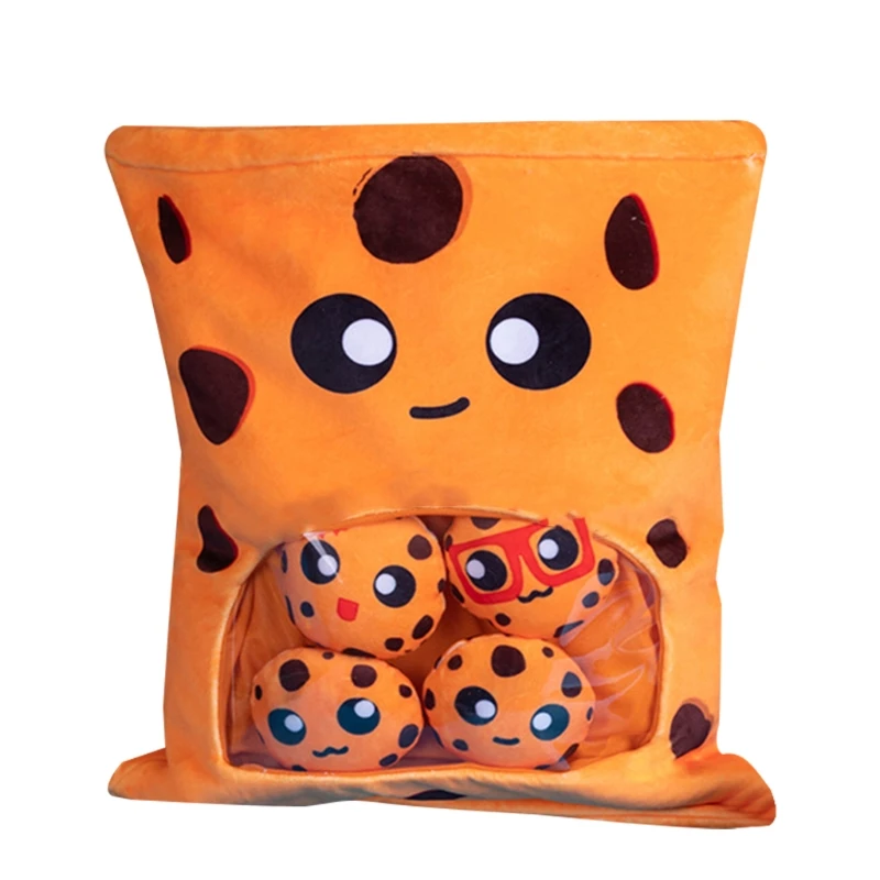 

Cute Throw Pillow Stuffed Cookies Toys Removable Fluffy Creative Gifts for Teens Girls Kids T8ND