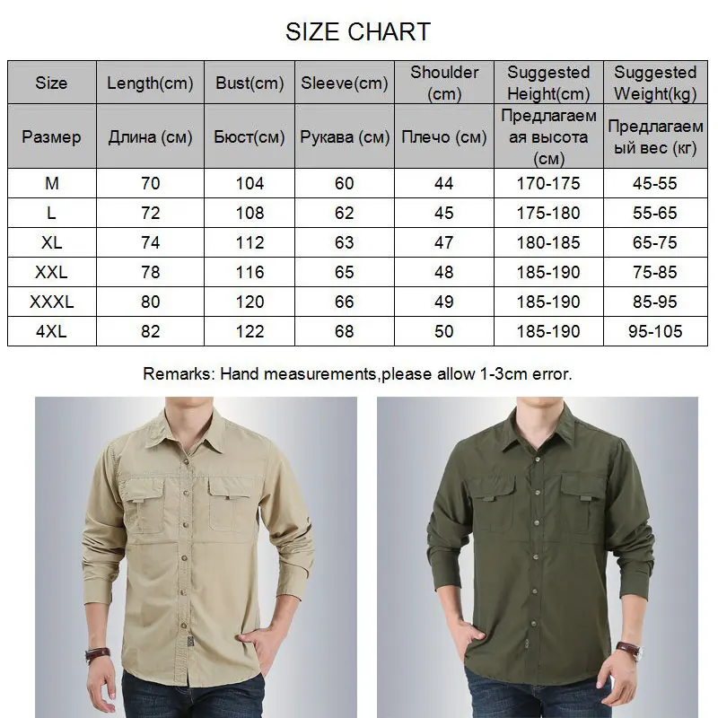 Hiking Fishing Military Tactical Shirt Men Breathable Quick-drying Blouse Long Sleeve Cargo Working Camisa Man Outdoor UV Shirts images - 6